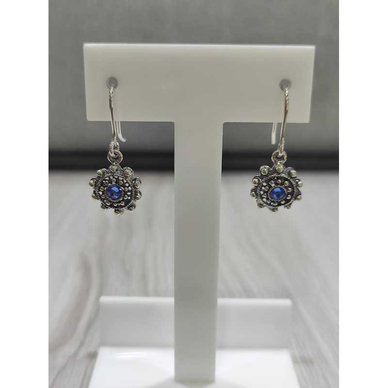 Pendientes Hippie Plata Charro Azul HP004D-AZ | 12,38 € | Joyería Flores Pendientes Hippie Plata Charro Azul HP004D-AZ | 12,38 € | Joyería Flores
