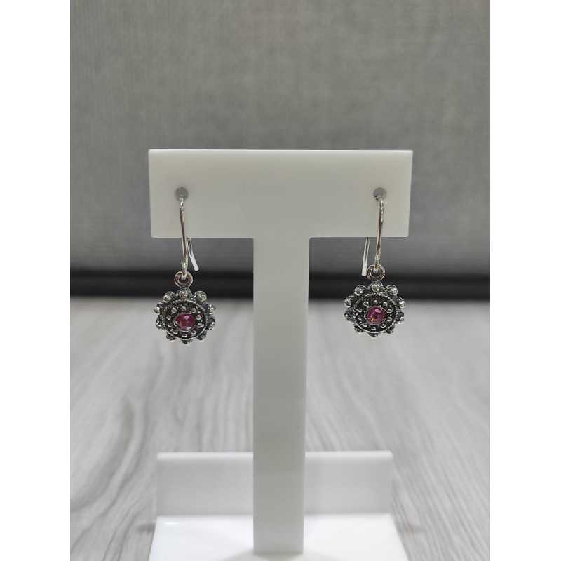 Pendientes Hippie Plata Charro Rosa HP004D-RO | 12,38 € | Joyería Flores Pendientes Hippie Plata Charro Rosa HP004D-RO | 12,38 € | Joyería Flores