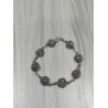 Pulsera Botón Charro Plata Piedra Rosa 004D-RO | 47,38 € | Joyería Flores