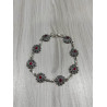 Pulsera Botón Charro Plata Piedra Rojo 004D-ROJO | 48,13 € | Joyería Flores