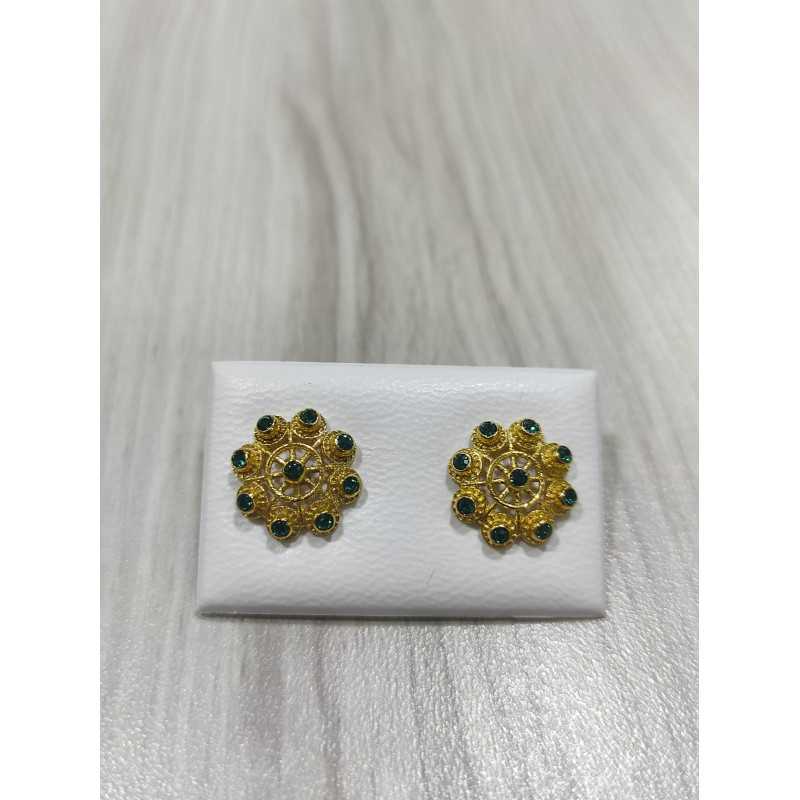 Pendientes Charro Plata Dorado/Verde S1734-V-CH | 39,94 € | Joyería Flores Pendientes Charro Plata Dorado/Verde S1734-V-CH | 39,94 € | Joyería Flores