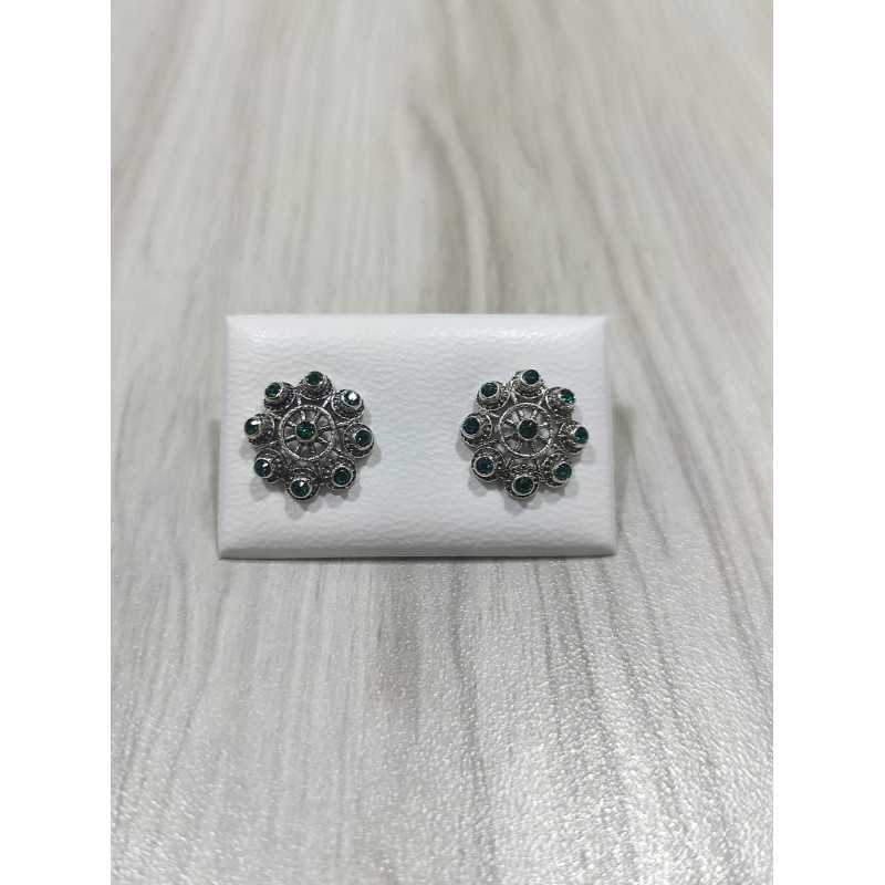Pendientes Charro Plata Piedra Verde S1734-V | 29,94 € | Joyería Flores Pendientes Charro Plata Piedra Verde S1734-V | 29,94 € | Joyería Flores