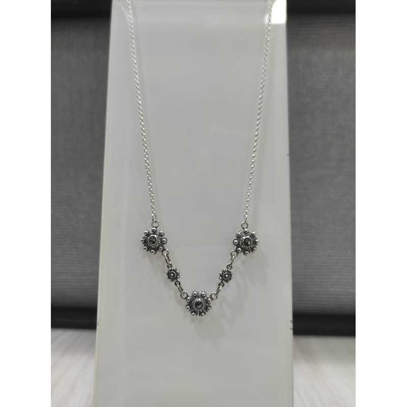 Collar Botón Charro Plata Marquesitas S1826 | 36,19 € | Joyería Flores