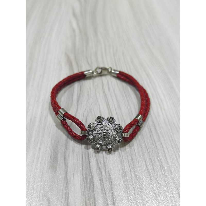Pulsera Botón Charro Cuero Trenza Roja S1206-R | 34,94 € | Joyería Flores Pulsera Botón Charro Cuero Trenza Roja S1206-R | 34,94 € | Joyería Flores