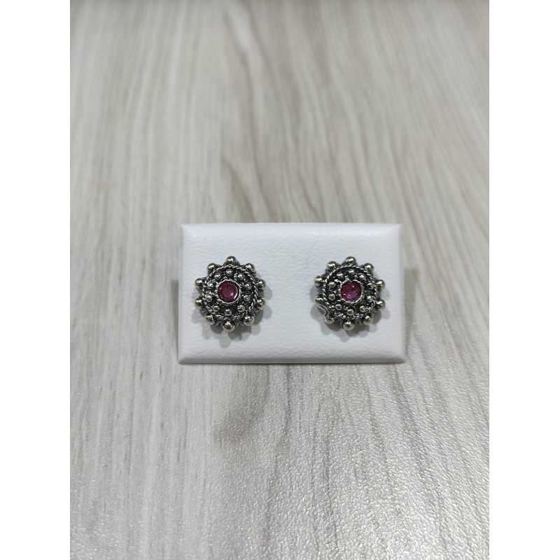 Pendientes Charro Plata Piedra Rosa 005B-RO | 15,63 € | Joyería Flores Pendientes Charro Plata Piedra Rosa 005B-RO | 15,63 € | Joyería Flores
