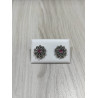 Pendientes Charro Plata Piedra Rosa 005B-RO | 15,63 € | Joyería Flores