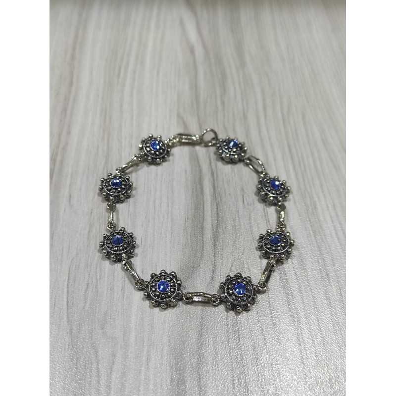Pulsera Botón Charro Plata Piedra Azul 004D-AZ | 47,38 € | Joyería Flores Pulsera Botón Charro Plata Piedra Azul 004D-AZ | 47,38 € | Joyería Flores