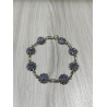 Pulsera Botón Charro Plata Piedra Azul 004D-AZ | 47,38 € | Joyería Flores