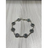 Pulsera Botón Charro Plata Piedra Verde 004D-VE | 47,38 € | Joyería Flores