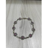 Pulsera Botón Charro Plata Piedra Rosa F79-RO | 41,13 € | Joyería Flores