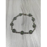 Pulsera Botón Charro Plata Piedra Verde F79-VE | 41,13 € | Joyería Flores