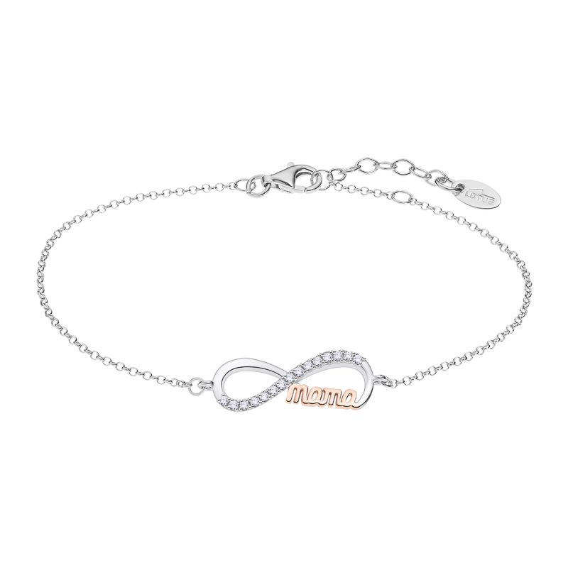 Pulsera Infinito Mamá Lotus Silver LP3213-2/1 | 39,00 € | Joyería Flores