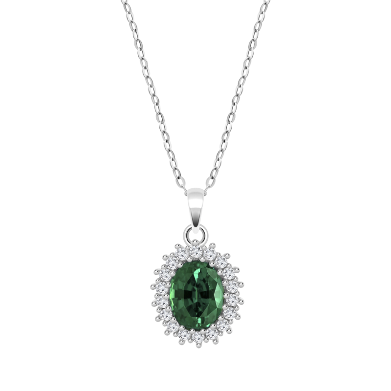 Collar Lotus Silver Mujer Verde LP3459-1/3 | 39,90 € | Joyería Flores Collar Lotus Silver Mujer Verde LP3459-1/3 | 39,90 € | Joyería Flores