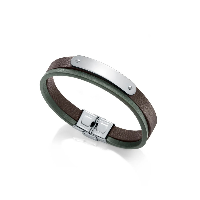 Pulsera Viceroy Magnum Acero y piel 15036P01016 | 29,00 € | Joyería Flores
