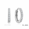 Pendientes Aro Plata Circonitas 22mm 2140865/22 | 30,00 € | Joyería Flores