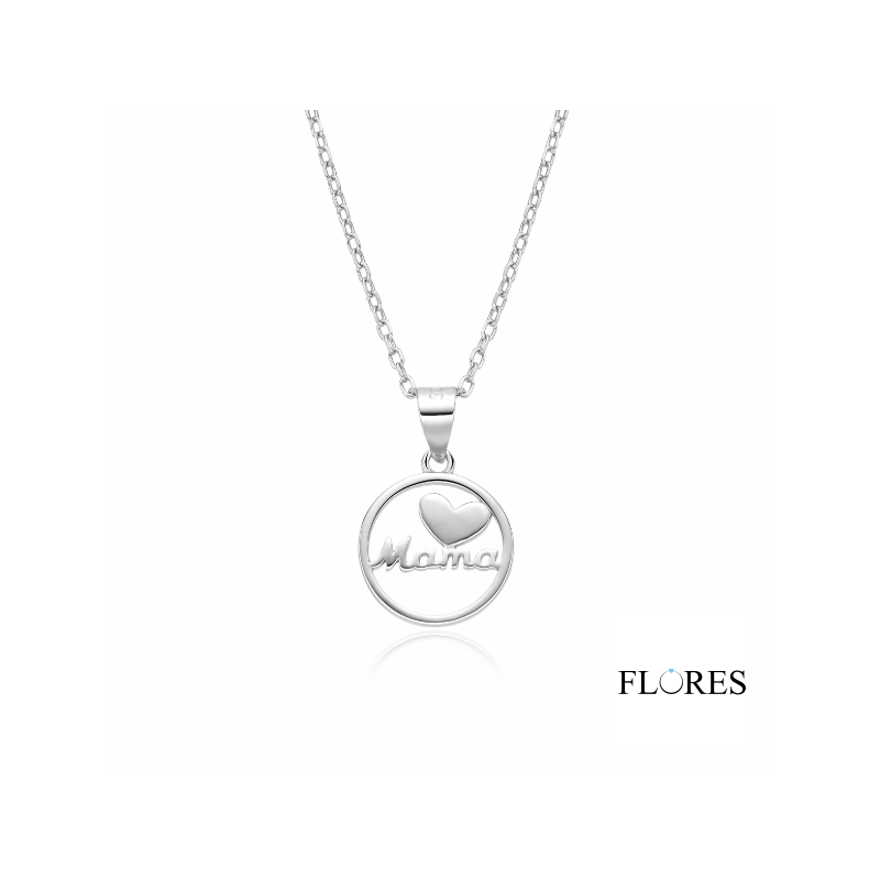 Collar Círculo Plata Corazón Mamá 2031537 | 32,00 € | Joyería Flores