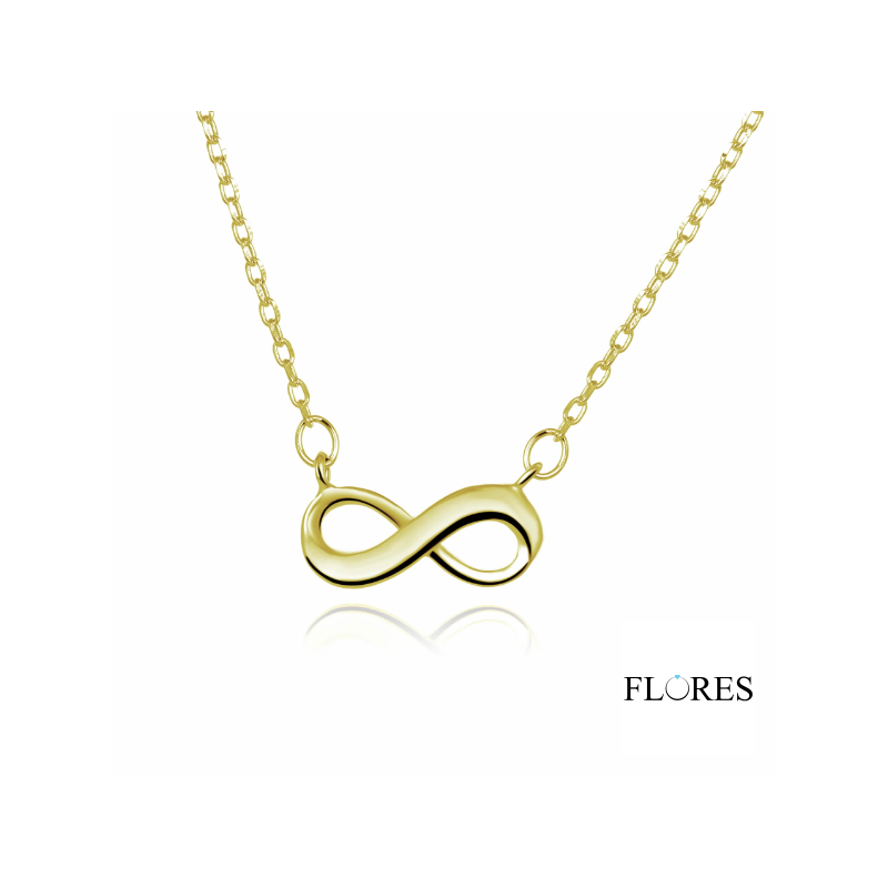 Collar Plata Dorada Infinito 2031549/Y | 21,00 € | Joyería Flores
