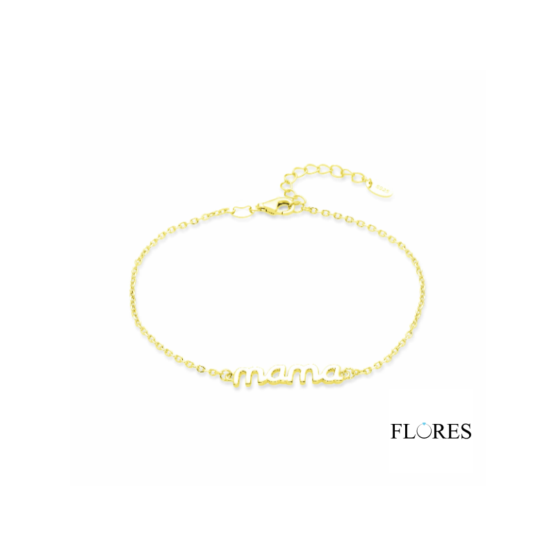 Pulsera Plata de Ley Dorada Mamá 2041056/Y | 22,00 € | Joyería Flores