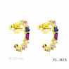 Pendientes Aro Plata Dorado 20mm 2140728/Y | 41,00 € | Joyería Flores