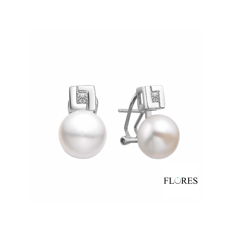 Pendientes Plata de Ley con Perla 2025228 | 72,00 € | Joyería Flores