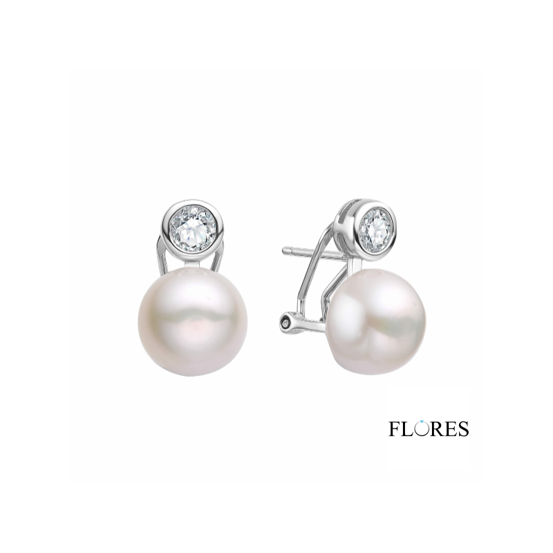 Pendientes Plata de Ley con Perla 2025229 | 68,00 € | Joyería Flores