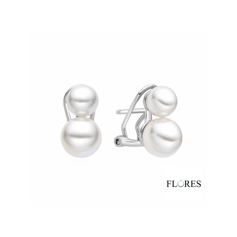 Pendientes Plata de Ley con 2 Perlas 2025233 | 64,00 € | Joyería Flores