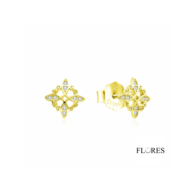 Pendientes Plata Dorada Nudo de Brujas 2025238/Y | 18,00 € | Joyería Flores