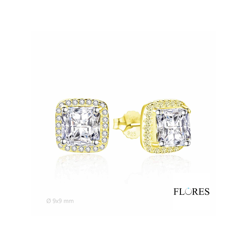 Pendientes Plata de Ley Dorados 2025297/Y | 44,00 € | Joyería Flores