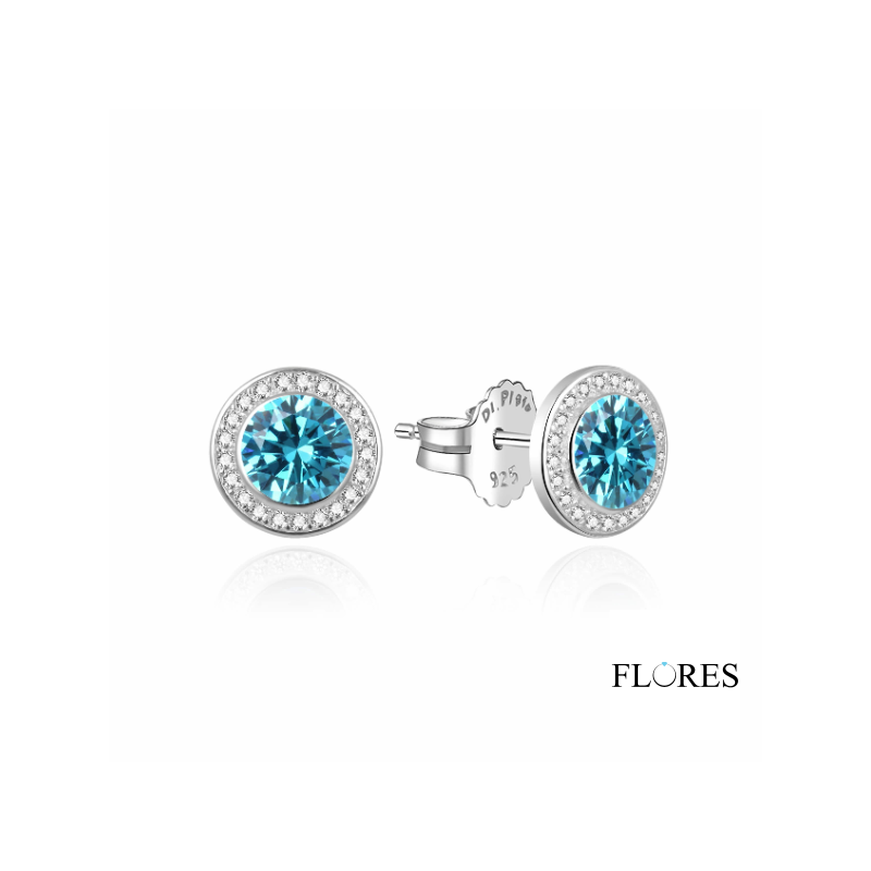 Pendientes Plata Circonita Azul Claro 2024403/AG | 39,00 € | Joyería Flores