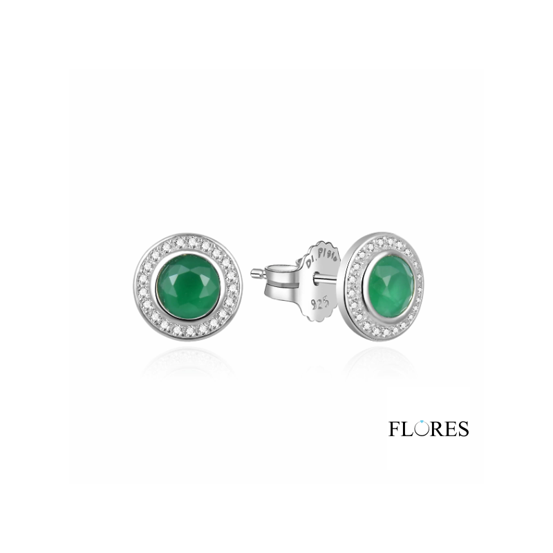 Pendientes Plata Circonita Verde 2024403/E | 39,00 € | Joyería Flores