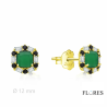Pendientes Plata Dorada con Circonitas 2024804/E | 44,00 € | Joyería Flores