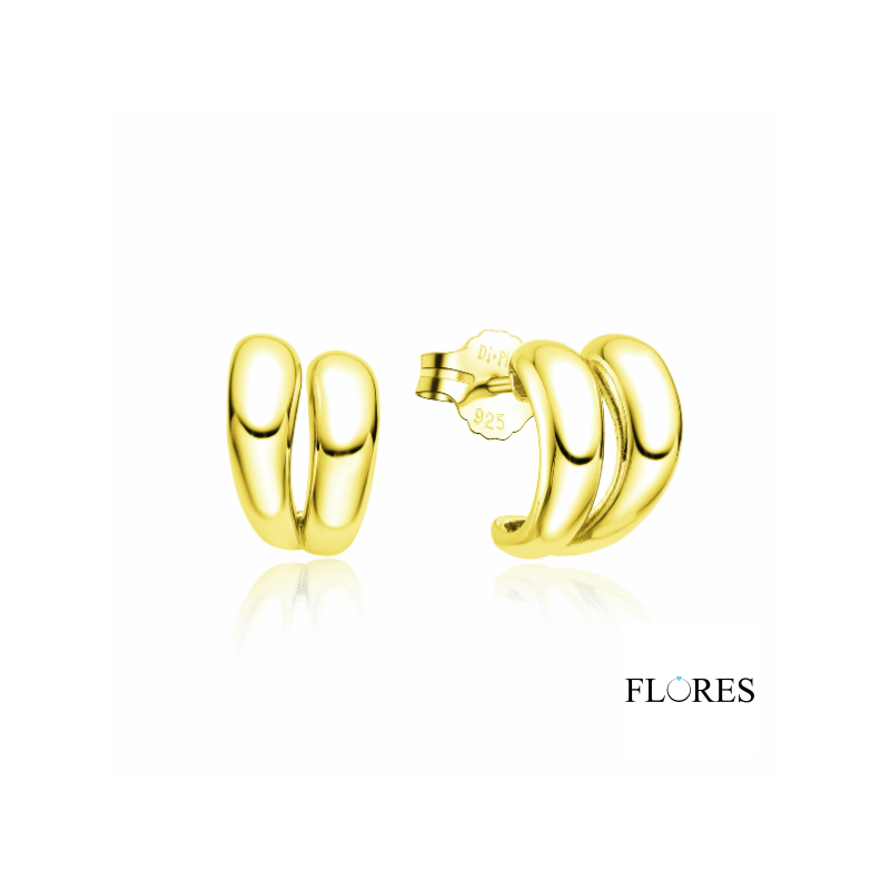 Pendientes Plata de Ley Dorada 2024984/Y | 48,00 € | Joyería Flores
