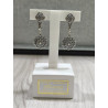 Pendientes Botón Charro Largo en Plata F1A007-DK | 26,88 € | Joyería Flores