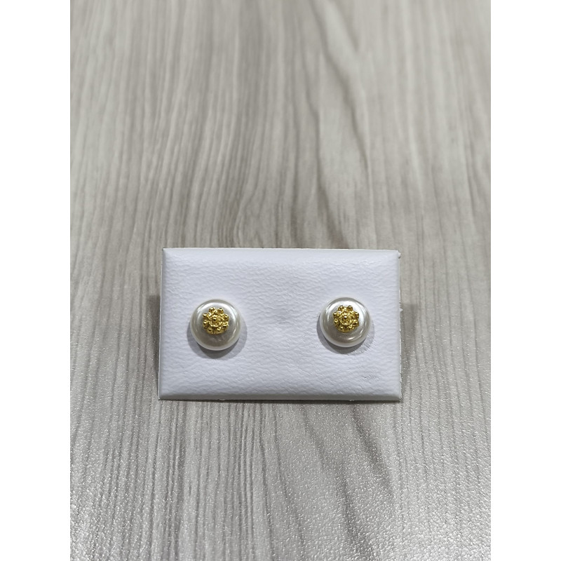 Pendientes Perla Charro en Plata Chapada 000-P-CH | 10,62 € | Joyería Flores