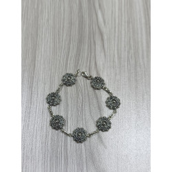 Pulsera Botón Charro Plata de Ley PLS005-DK | PLS005-DK | 42,50 € | Botón Charro