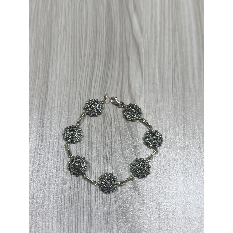 Pulsera Botón Charro Plata de Ley PLS005-DK | 53,13 € | Joyería Flores Pulsera Botón Charro Plata de Ley PLS005-DK | 53,13 € | Joyería Flores
