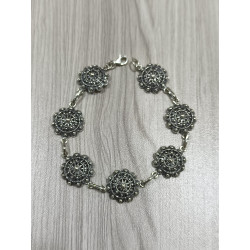 Pulsera Botón Charro Plata de Ley PLS007-DK | PLS007-DK | 45,50 € | Botón Charro