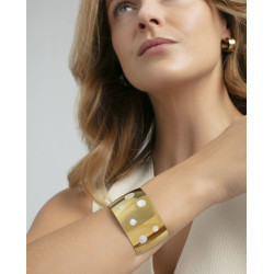 Pulsera Viceroy Rígida Acero IP Dorado 14272P01012 | 69,00 € | Joyería Flores