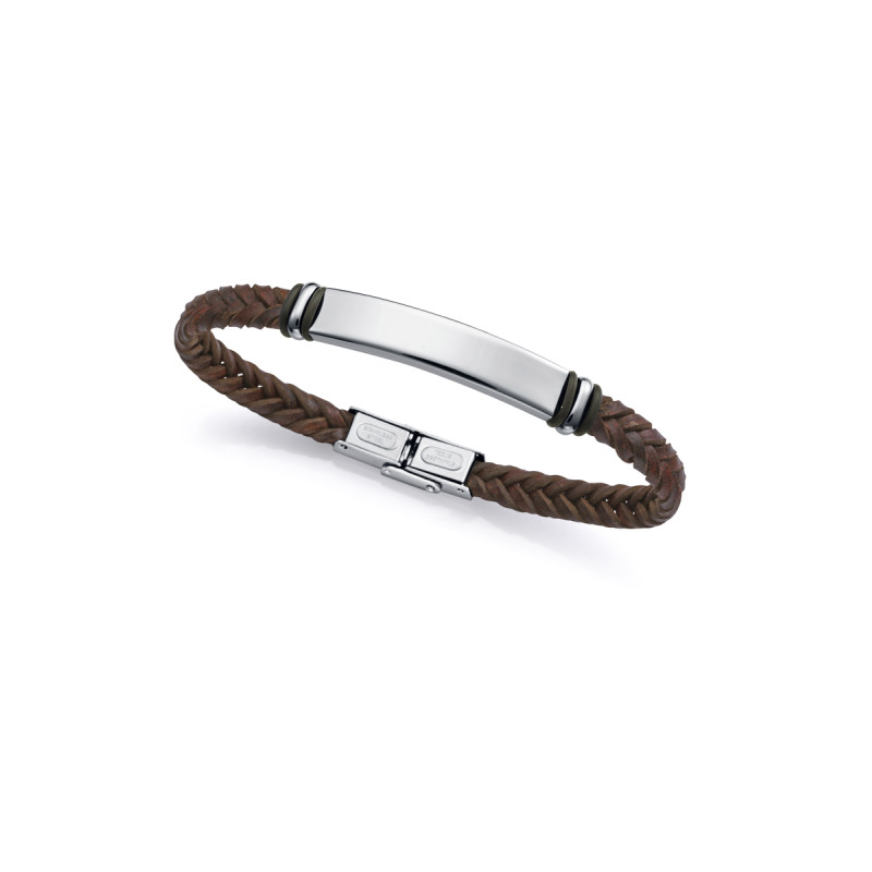 Pulsera Viceroy Acero y Piel Marrón 15180P01011 | 35,00 € | Joyería Flores