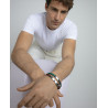 Pulsera Viceroy Acero y Piel Marrón 15180P01011 | 35,00 € | Joyería Flores