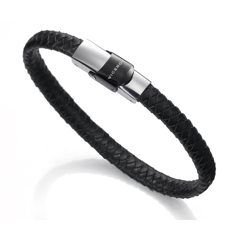 Pulsera Viceroy Trenzada Acero y Piel 6097P09010 | 29,00 € | Joyería Flores