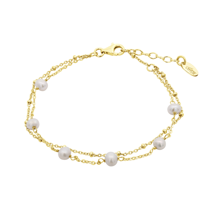 Pulsera Lotus Silver Dorada Pearls LP3477-2/2 | 39,90 € | Joyería Flores Pulsera Lotus Silver Dorada Pearls LP3477-2/2 | 39,90 € | Joyería Flores