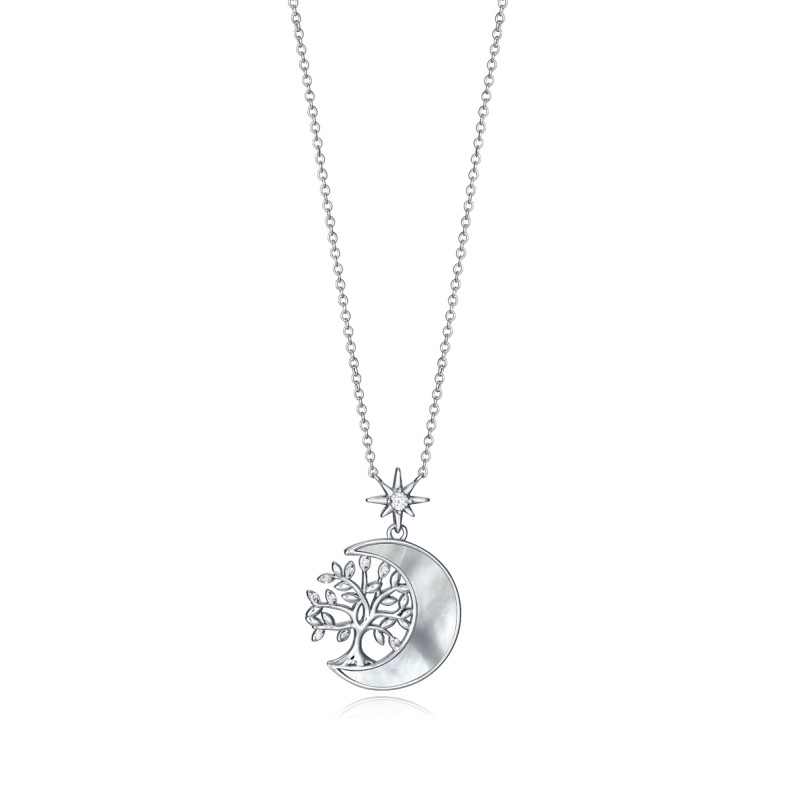 Collar Viceroy Árbol de la Vida y Luna Plata | 49,00 € | Joyería Flores