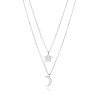Collar Doble Viceroy Estrella y Luna en Plata | 59,00 € | Joyería Flores