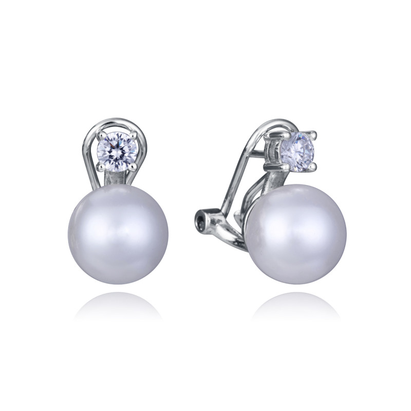 Pendientes Viceroy Perla y Circonitas Omega | 45,00 € | Joyería Flores