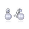 Pendientes Viceroy Perla y Circonitas Omega | 45,00 € | Joyería Flores