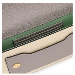 Clutch Tous beige gris Audree Saffiano 2002286901 | 99,00 € | Joyería Flores