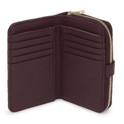 Billetera Tous burdeos Bridge Puffy 2002304621 | 89,00 € | Joyería Flores
