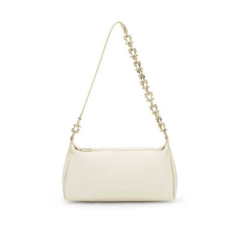 Bandolera chain piel beige TOUS Fold 2002306701 | 229,00 € | Joyería Flores