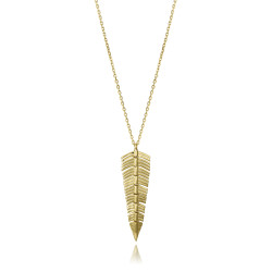 Collar Viceroy Plata baño de oro pluma 2338C100-00 | 2338C100-00 | 59,00 € | Viceroy